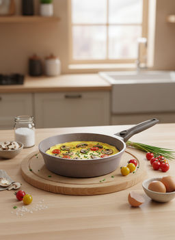 Сковорода 200/59мм Горница ДУЭТ Черничный мусс индукция съем/руч. с кр. (п/у), Ис8204Дч