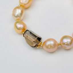 Браслет из Жемчуга и Раухтопаза 17 см