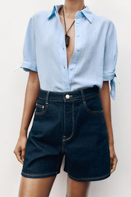 Z1975 MOM-FIT HIGH-WAIST SHORTS - Zara фото 4