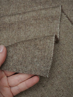 Шерсть костюмная Твид Елочка цв.бежево-коричневый, ш.1.5м, шерсть-50%, п/э-50%, 280гр/м.кв - Купава фото 6