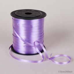 Лента декоративная 0,5см х 250 ярд / ZH24-002lilac /уп 100/сиреневая - ГалеонТрейд фото 2