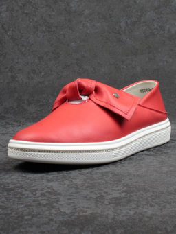 07-PDD69-5 RED Слипоны женские (натуральная кожа)