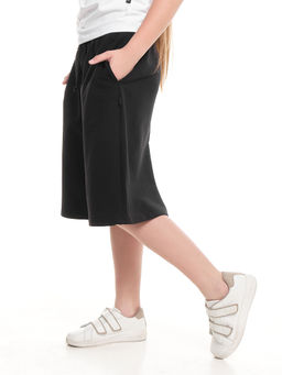 Шорты Багги Бермуды для девочки школьные 22-7696 черный - Mini maxi фото 8