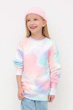 КР 302671/разноцветный спрей джемпер (свитшот) для дев