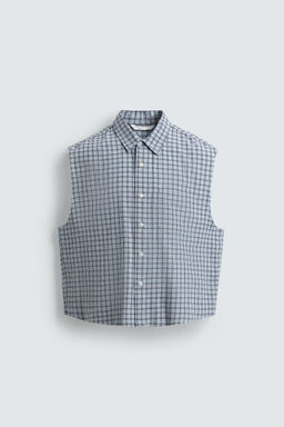 CROPPED FIT CHECK SHIRT - Zara фото 15