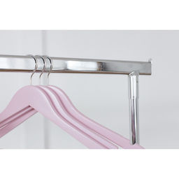 Плечики - вешалки LaDо́m Brillant, 44.5×23×1.2 см, 3 шт., деревянные, широкие плечики, розовые