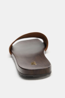 SANDALIA PLANA PIEL SOFT / Marr?n - Zara фото 5