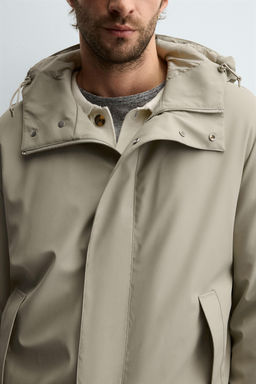 RUBBERISED EFFECT PARKA WITH HOODIE - Zara фото 5