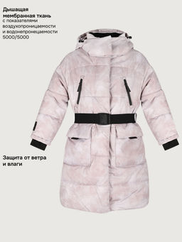 Пальто 6з7625 пудра