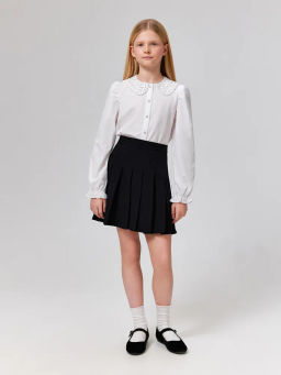 ACOOLA / Блузка детская для девочек Biologia белоснежный  фото 5