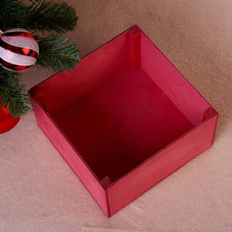 Коробка подарочная Merry Christmas, c оленями, бордовая, 202010 см - Дарим красиво фото 3
