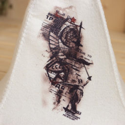 Шапка для бани Газета принт - Добропаровъ фото 2