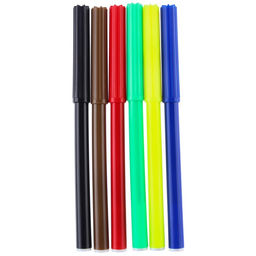 Фломастеры, 6 цветов, Тачки