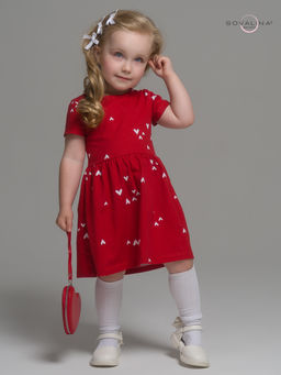 Платье Лето беленькие сердечки