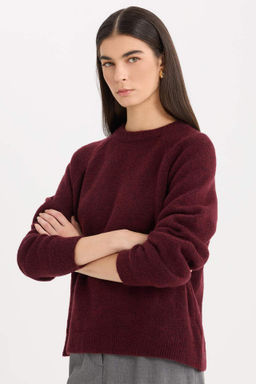 Regular Fit Bisiklet Yaka Basic Duz Triko Kazak - Defacto фото 3