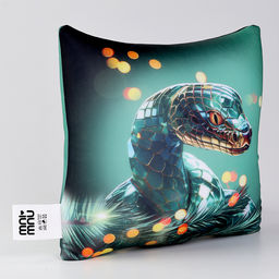 Подушка декоративная антистресс «Змея», зелёная