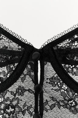 LACE BODYSUIT WITH BUTTONS - Zara фото 5
