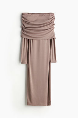 Vestido off-the-shoulder con escote vuelto - H&m фото 6