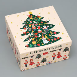 Набор новогодних подарочных коробок 10 в 1 «Щелкунчик», 10×10×6 – 28×28×15 см