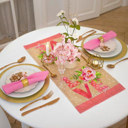 Дорожка на стол Этель Пионы 30х70 см, 100% хлопок, саржа 190 гр/м2  фото 2