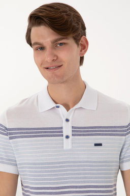 Erkek Slim Fit Polo Yaka _ndigo Ti__rt - U.s. polo assn фото 2