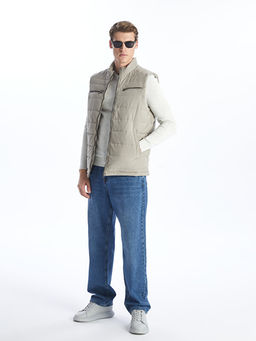 Standart Kal?p Dik Yaka Erkek Yelek