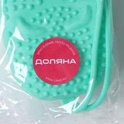 Щётка массажная силиконовая для тела с поролоном Доляна «Мышонок», зелёная