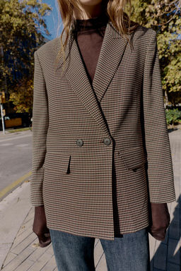OVERSIZE DOUBLE-BREASTED BLAZER - Zara фото 4