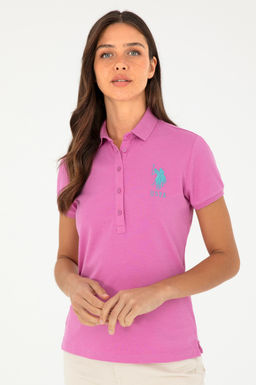 Женская фиолетовая базовая футболка - U.s. polo assn фото 3