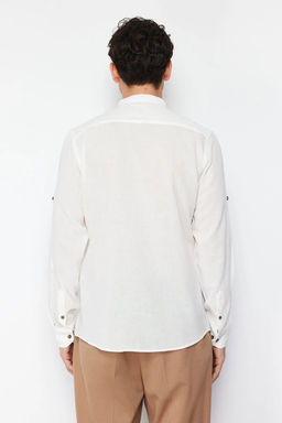 Ekru Hakim Yakal? Slim Fit Gomlek TMNSS24GO00050