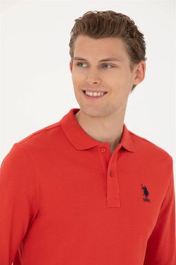 Мужской красный базовый свитшот