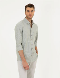 Haki Regular Fit Uzun Kollu G_mlek