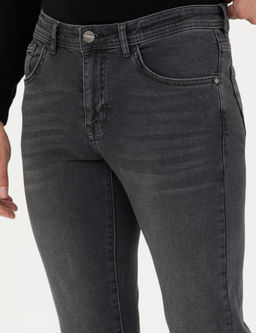 Antrasit Slim Fit Jean Pantolon