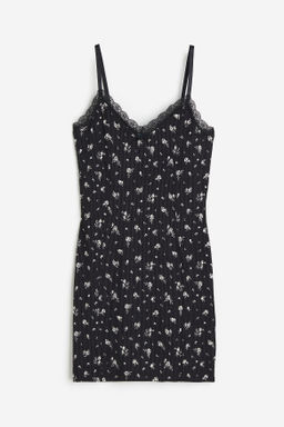 Vestido ajustado con ribete de encaje - H&m фото 2