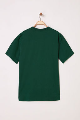 TRENDYOL MAN Siyah Oversize/Genis Kesim Bask?l? Kal?n %100 Pamuk Tok Kumas T-shirt TMNSS25TS00022 - Trendyolmilla фото 7
