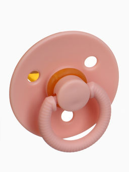 Соски-пустышки, от 3 мес., латекс, классические, в контейнере, набор из 2 шт., персиковый/айвори, M&B