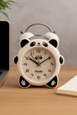 Часы-будильник "Panda", white (14х11 см)