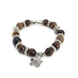 Браслет Пандора Тигровый глаз, Бычий и Соколиный зеркалтный щит, мощная защита владельца