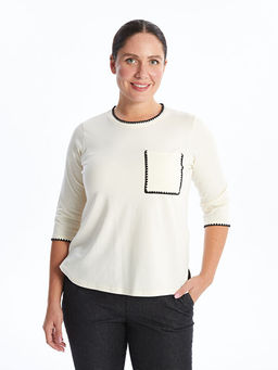 Bisiklet Yaka Nak??l? Kad?n Ti??rt