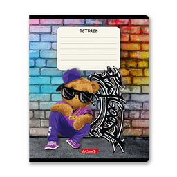 Светоч 18ТЕТк-003 Тетрадь ученическая школьная, выборочный лак, A5 18 л. на скобе 65 г/кв.м , белизна 100 % 20 шт. клетка 000711 Миша хип-хоп  фото 6