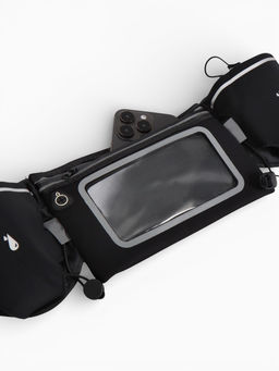 Сумка поясная туристическая, влагозащитная, 52×13 см, черная