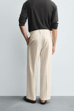 PLEATED STRIPED TROUSERS - Zara фото 3