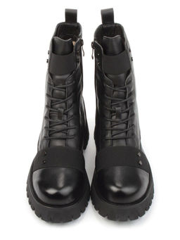 04-YPM9532A BLACK Ботинки зимние женские (натуральная кожа, натуральный мех) - Фабричный китай фото 9