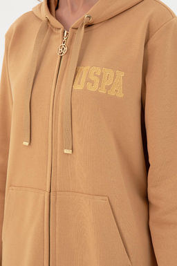 Женский свитшот светло-коричневого цвета - U.s. polo assn фото 7