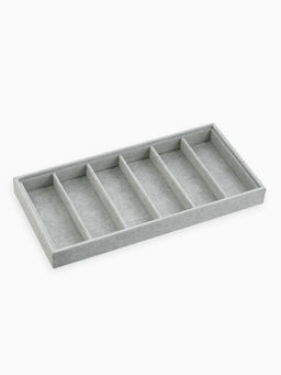 Подставка для украшений QF, 6 ячеек, 38?18.5?3.5 см, серая