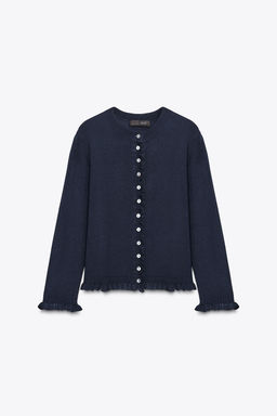 RUFFLE TRIM CARDIGAN - Zara фото 6