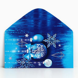 Цена за 10 шт. Конверт для денег «С Новым годом!», 16.5×8 см