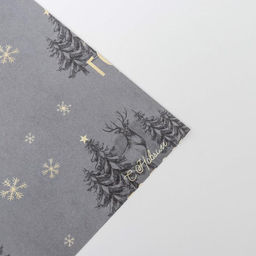 Цена за 10 шт. Бумага упаковочная глянцевая двусторонняя Олени, 70 100 см - Дарите счастье фото 4