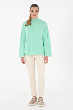 Женский мятный свитер с высоким воротником Неожиданная скидка в корзине - U.s. polo assn фото 4