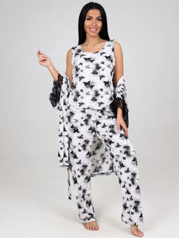 600-ХП ЖЕНСКИЙ КОМПЛЕКТ ТРОЙКА (Бабочки на белом) - А-дина фото 4